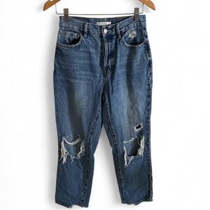 PACSUN High Rise Straight Leg Distressed Button Womens Jeans Size 26/2